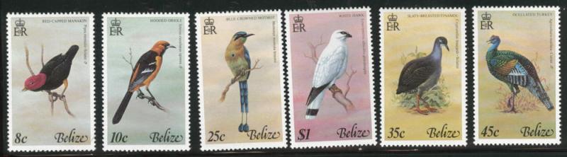 BELIZE  Scott 387-392 MNH**  Bird set