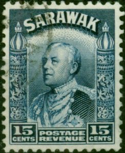 Sarawak 1941 15c Blue SG115a Fine Used