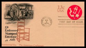 #U573 American Farmer Bicentennial Stamped Envelope – Artcraft Cachet