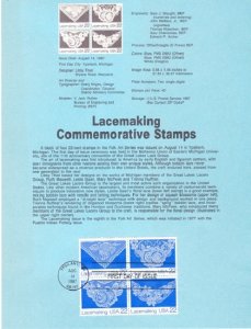 US SP815 Lacemaking Souvenir Page #2354a