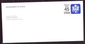 UO81 Official Mail Postal Stationary entire - mint unused envelope