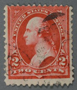 United States #252 Used VG Type III Light Place Cancel Plus Bar Cancel