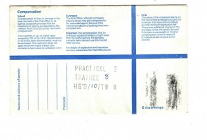 GB GPO TRAINING Registered Letter *SCHOOL SPECIMEN* Stationery Cover 1980s AD169