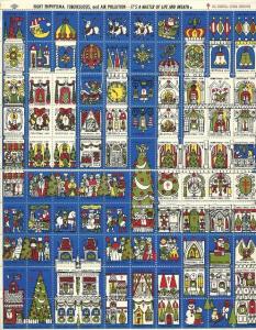 Christmas Seals, 1970 Mint Sheet