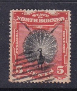North Borneo 1894 Sc 62 Pheasant 5c cto