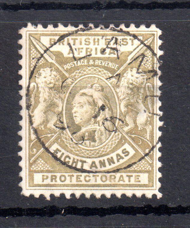 British East Africa 1896 8A olive fine CDS used WS11141