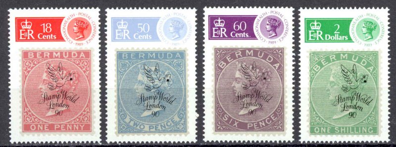 Bermuda Sc# 594-597 MNH 1990 Overprints