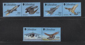 Gibraltar #809-14 (1999 RAF and Raptors set) VFMNH CV $9.00