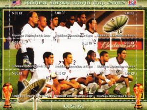 Congo 2002 Korea-Japan World Cup U.S.A.  Shlt (9)MNH Perf