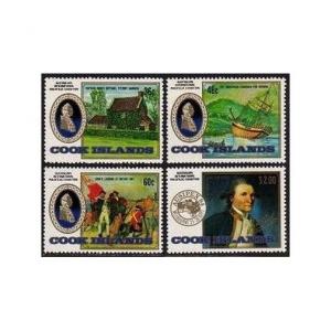 Cook Isls 829-32,832a,MNH.Michel 1010-1013,Bl.145. AUSIPEX-1984,Capt James Cook.