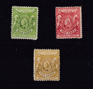 British East Africa Protectorate QV 1897 Collection Of 3 To 5 Annas MH BP6962