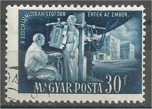 HUNGARY, 1951, used 30f, Hungary’s 5-year plan, Scott 969