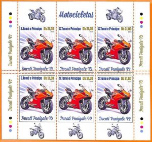 A6710- SAO TOME & PRINCIPE, Error 2020 MISSPERF MINIATURE S:  Motorbikes, Ducati