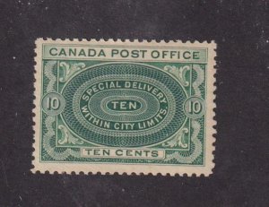 CANADA # E1 VF-MNH 10cts SPECIAL DELIVERY (GREEN) CAT VALUE $1000 A BEAUTY