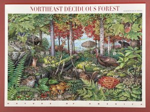 Scott 3899 NORTHEAST DECIDUOUS FOREST Pane of 10 US 37¢ Stamps MNH 2005