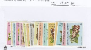 Cocos Islands 87-102 Butterflies & Moths mnh