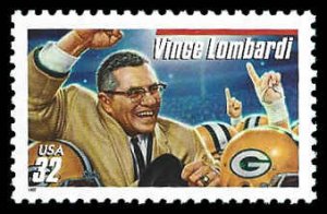 PCBstamps   US #3147 32c Vince Lombardi, extra red line, MNH, (8)