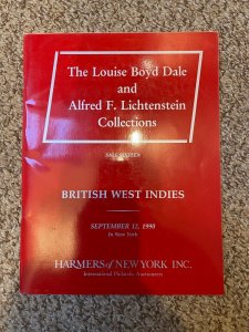 DALE-LICHTENSTEIN Br West Indies Sale 16 - Sept. 12, 1990 H.R. Harmer Auction