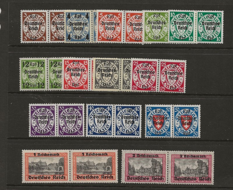 Danzig 241-54 1939  set 14  fvf mint nh  (  Paira )