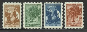 Albania Scott 534-37 Unused HDG - 1958 Battle of Mashkullore - SCV $4.55