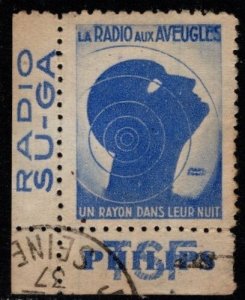 1930's France Cinderella Radio for the Blind A Ray in their Night Postal...