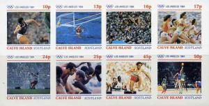 Calve Island 1984 Los Angeles Olympic Games imperf  set o...