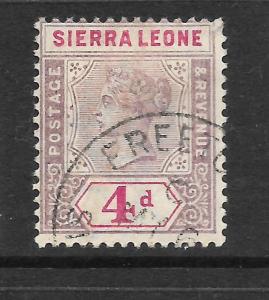 SIERRA LEONE  1896-97   4d    QV   FU  SG 47