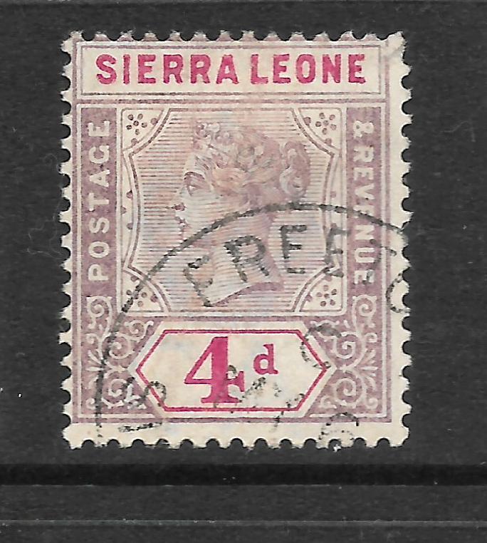 SIERRA LEONE  1896-97   4d    QV   FU  SG 47