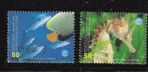 Portugal 1998 Vasco da Gama Aquarium Cent Seahorse Fish Sc 2223-2224 MNH A2493