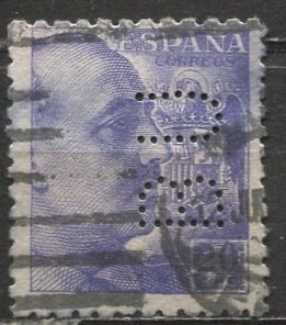 Spain; 1940; Sc. # 693; Used Single Perf. Stamp w/o Imprint, Perf 9 1/2 x 10 1/2