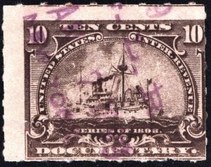 R168 10¢ Documentary Stamp (1898) Used