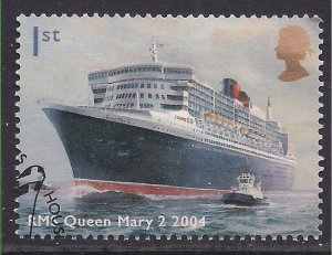 GB 2004 QE2 1st Ocean Liners RMS Queen Mary SG 2448 ex fdc ( AA341 )