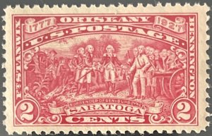 Scott #644 1927 2¢ Battle of Saratoga MNH OG VF