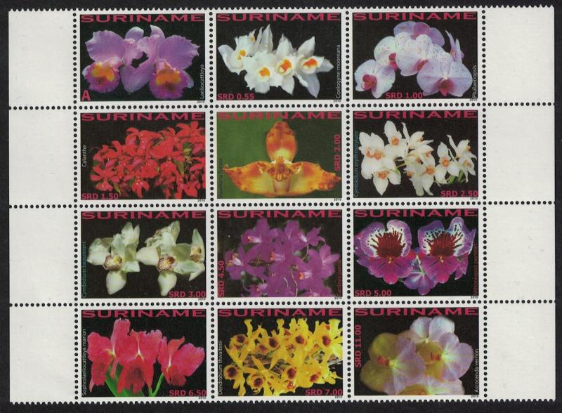 Suriname Orchids 12v SG#2860-2871