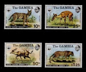 Gambia 341-4 MNH Abuko Reserve, Leopard, Antelope