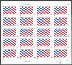 US 1999 Scott #3331, 33c Honoring Those Who Served, Sheet of 20 MNH