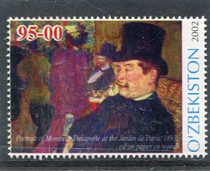 Uzbekistan 2002 TOULOUSE LAUTREC Painting Stamp Perforated Mint (NH)