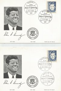 Kennedy  Germany visit 2 cancels Bonn Berlin 2 covers #!