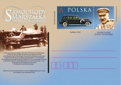 Poland 2018 Postal Stationary Postcard Stamp MNH Old Cars of Marshal Pilsudski