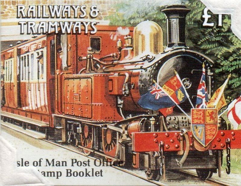 Isle of Man Sc 458b 1991 Trains stamp booklet mint NH