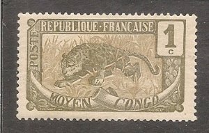 Middle Congo   Scott 1   Leopard   Unused