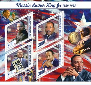 Stamps. Martin Luther King 1+1 sheets perf 2021 year Gabon