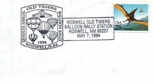US SPECIAL EVENT CANCELLATION COVER ROSWELL N.M. OLD TIMERS BALLOON RALLY 1994