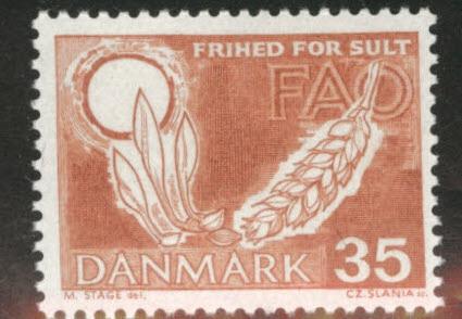 DENMARK  Scott 406 MNH** 1963 FAO stamp