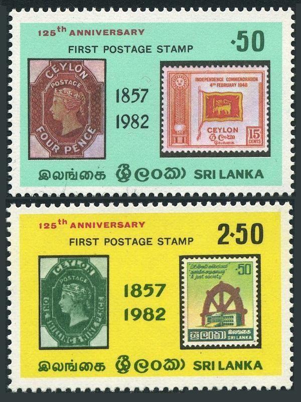 Sri Lanka 651-652,652a,MNH.Michel 600-601,Bl.20. Ceylon Postage Stamps-125,1982.