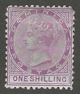 Dominica, 1874, Scott #3, 1sh. deep lilac, mint, hinged