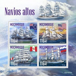 Mozambique 2019 MNH Tall Ships Stamps Picton Castle USS Niagara STS Mir 4v M/S