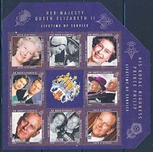 Gibraltar 2011 Royal Service of QEII & Prince Phillip (1 S/S) MNH