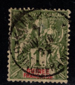 French Guinea Scott 17 Used 1892 Perf 14x13.5 slight thin