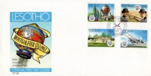 Lesotho - 1983 Bicentenary  of Manned Flight FDC SG 545-548